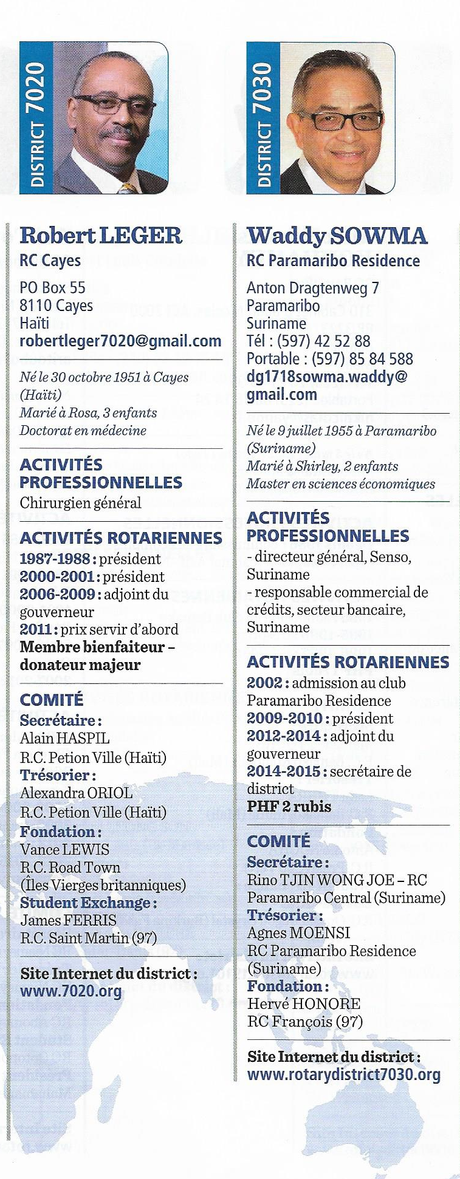 Le Rotary francophone : les 29 Gouverneurs de District