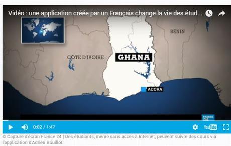 Ghana, une start-up cree une application qui permet de suivre des cours via un smartphone et meme sans acces a internet.