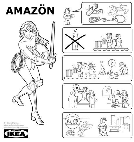 L’histoire des super-héros revisitée en manuels IKEA