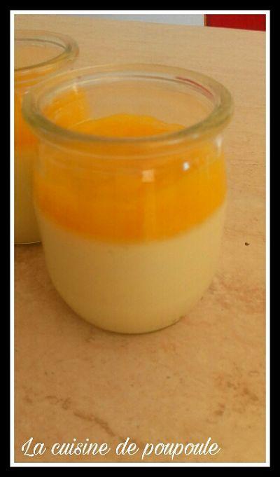 Panna cotta au chocolat blanc, mangue au thermomix ou sans 