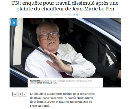 le #FN exploite son chauffeur « au noir »… Au nom du peuple, vraiment ?