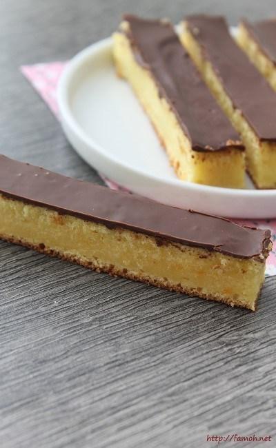 Gâteau clémentine et chocolat façon stick