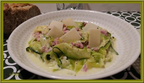 Courgettes à la Carbonara