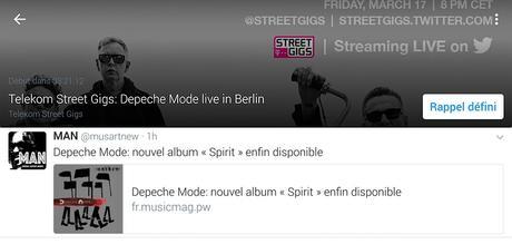 Un premier concert en direct sur Twitter pour la sortie du nouvel album de Depeche Mode