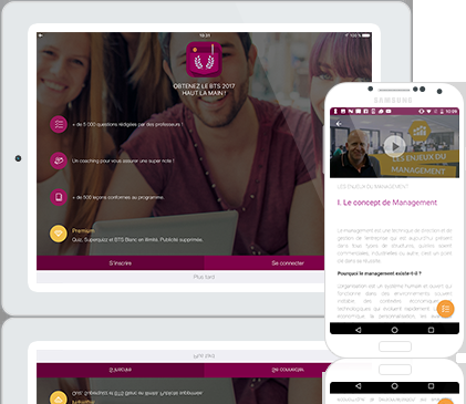L'application BTS de DigiSchool  déployée sur Android et iOS