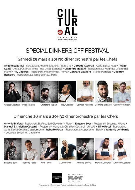 La Table du Flow et CULTURAL // 2 Special Dinners Off Festival // 25 et 26 mars