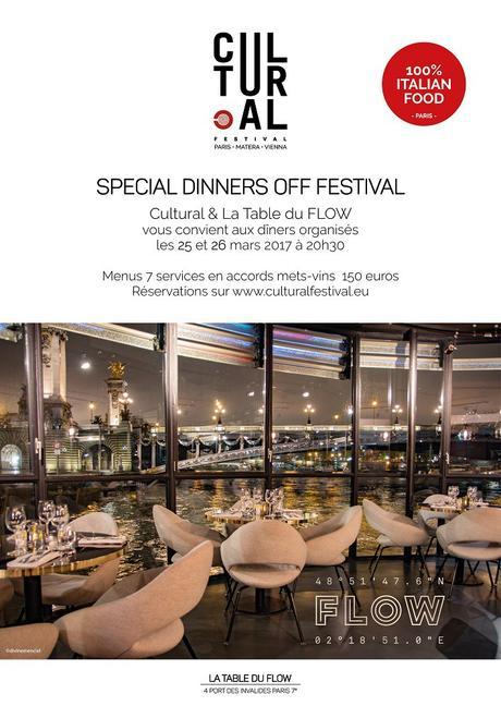 La Table du Flow et CULTURAL // 2 Special Dinners Off Festival // 25 et 26 mars