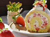 Gâteau roulé fraises