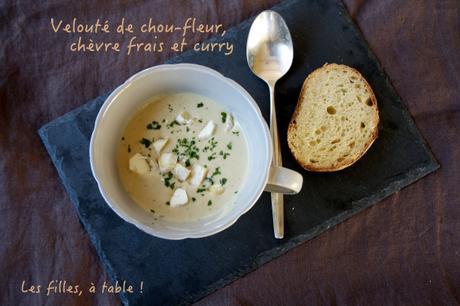 Velouté de chou-fleur, chèvre frais et curry Velouté de chou-fleur, chèvre frais et curry