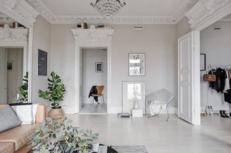 minimalisme scandinave chaise diamond parquet blanchi