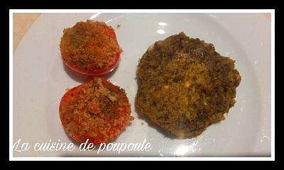 Steak de lentilles et tomates à la provençale au thermomix ou sans (végan)