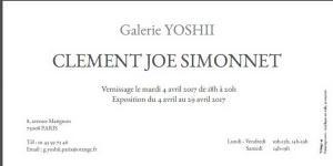 Galerie YOSHII  exposition Joe SIMONNET Avril 2017