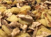 Poêlée pommes terre, champignons poulet