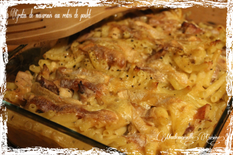 Gratin de Pennes au x restes de poulet et reblochon