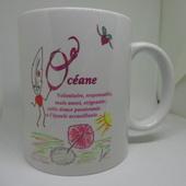 Mug Prénom dessin original Lily la Plume : Vaisselle, verres par lily-la-plume