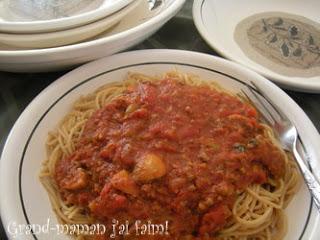 Spaghetti sauce à la viande