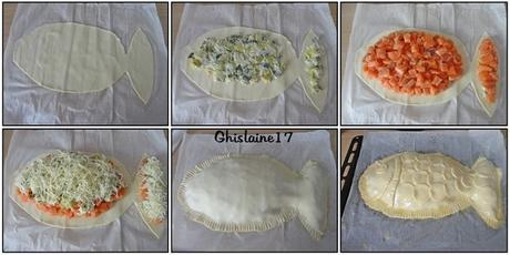 Poisson feuilleté au saumon et poireaux Poisson feuilleté au saumon et poireaux