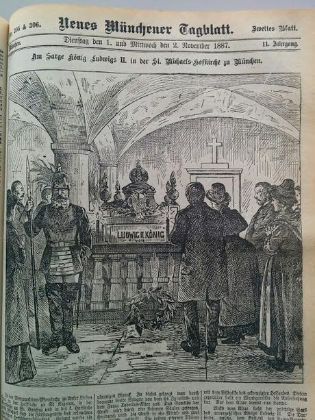 Toussaint 1887: l'hommage des Munichois au Roi Louis II