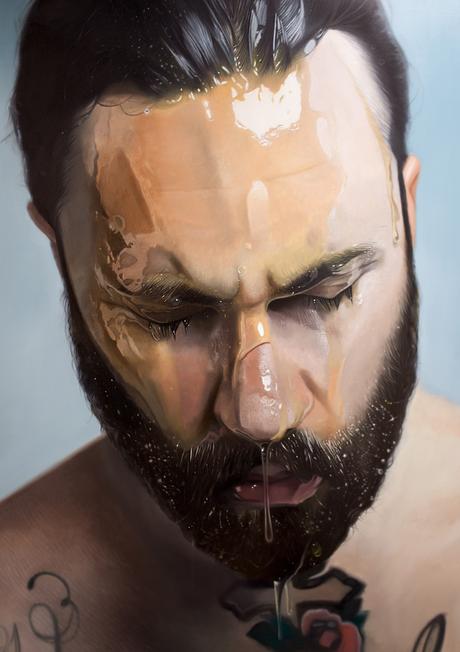 Mike Darkas – Hyper-realistic paintings – Self portrait