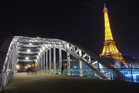 Passerelle Debilly Seine Tour Eiffel Paris