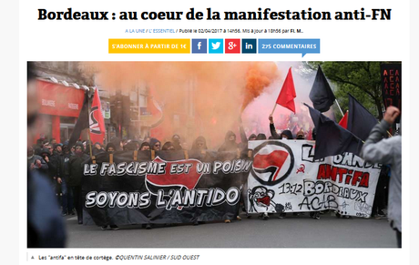 « Marine, casse-toi, Bordeaux n’est pas à toi » #antifa