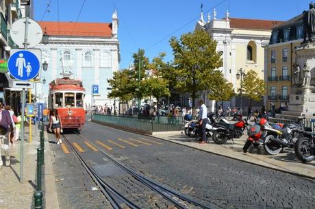 Tram rouge de Lisbonne