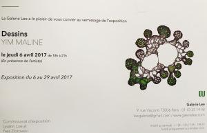Galerie LEE exposition YIM MALINE (dessins) 6/29 Avril 2017 Galerie LEE exposition YIM MALINE (dessins) 6/29 Avril 2017