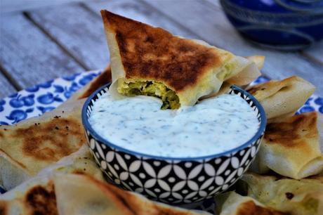 recette samoussas petits pois menthe feta