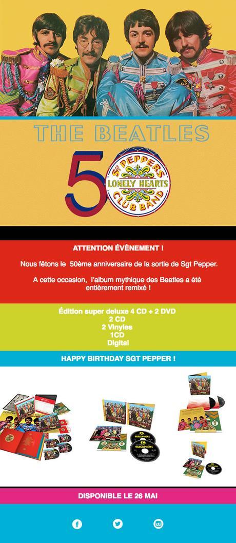 Réédition de Sgt Pepper’s : la newsletter officielle française