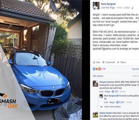 Nick Kyrgios vend sa BMW F80 M3 sur sa page Facebook