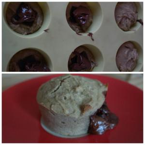 Muffins orange coeur chocolat