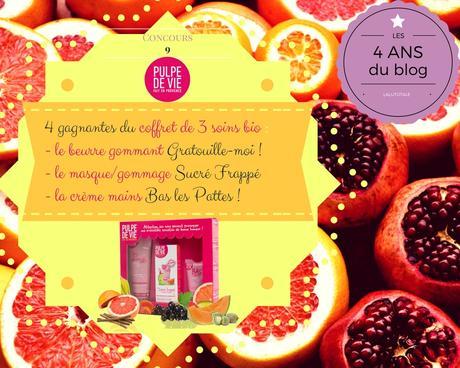 🍊4 ans du blog 🍋 Le plaisir extrême des fruits frais avec les cosmétos bio Pulpe de Vie !