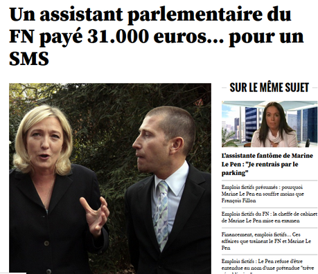Laurent Sales, assistant parlementaire du compagnon de MLP, payé  à rien foutre. Encore un assisté ;) #FN