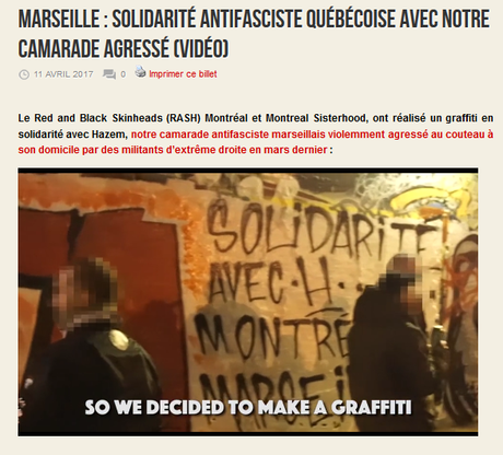 Vive la solidarité #antifa internationale ! #Montreal #Marseille