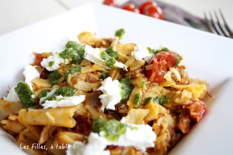 Souris d’agneau aux lasagnes, pesto et burrata