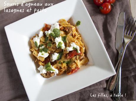 Souris d’agneau aux lasagnes, pesto et burrata Souris d’agneau aux lasagnes, pesto et burrata