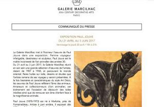 Galerie MARCILHAC  exposition PAUL JOUVE   21 Avril au 3 Juin 2017
