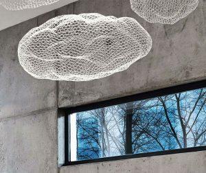 suspension decoration plafond sculpture forme de nuage