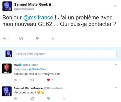 Mon expérience du Service Après-Vente de MSI Mon expérience du Service Après-Vente de MSI