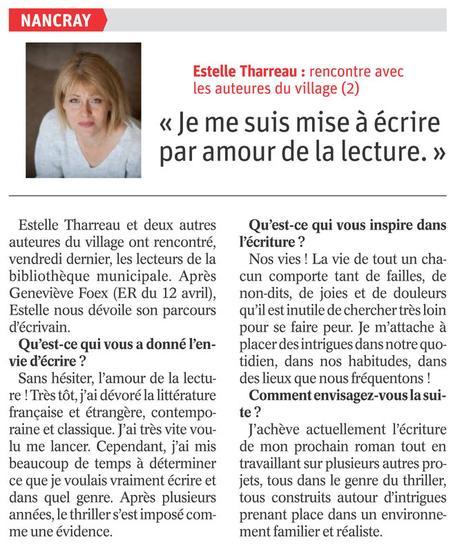 Estelle Tharreau dans L'Est Républicain (2)