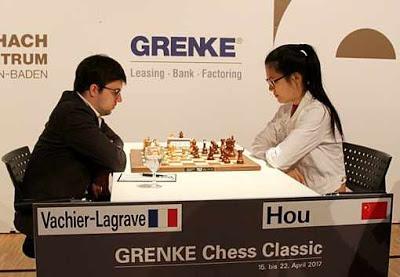 Hou Yifan en tête du Grenke Chess Classic - Photo © Georgios Souleidis 
