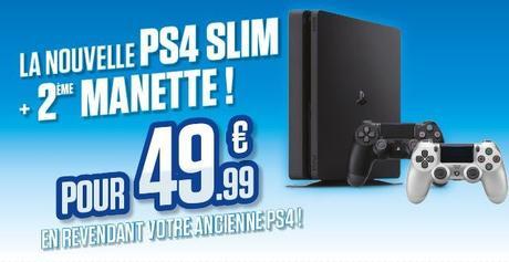 Bon Plan – Votre PS4 Slim dès 50€ et une manette en revendant votre PS4 FAT