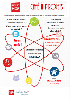 Café à projets du 28 avril prochain   : Parlons création d'entreprise, au Complexe Ste Barbe de Sélestat  !