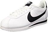 Nike Women's Classic Cortez Leather Shoe, Baskets Femme, Blanc Cassé (White/Black/White), 38 EU