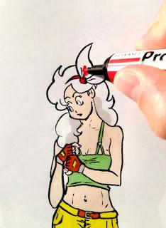 Dragon Ball - Lunch - mise en couleur aux promarkers (2)