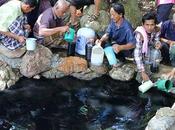 Thaïlande, l'eau noire effets bénéfiques attire foules
