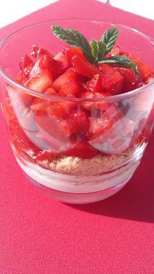 Trifle fraises-citron vert-sablés et ricotta