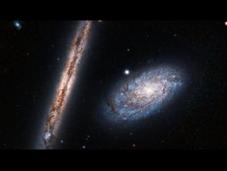 d’Hubble magnifique face deux galaxies spirales