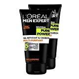 L'Oréal Men Expert Pure Power Gel Nettoyant Homme 5 en 1 Anti-imperfections - Lot de 2x 150ml