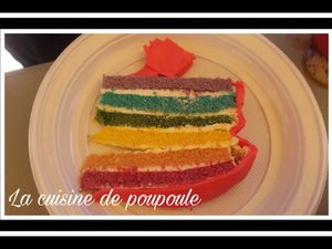 Gâteau Ninjago (rainbow cake) au Kitchenaid